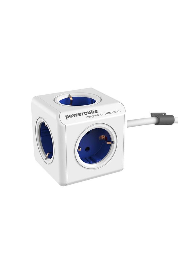 Powercube 5'li 1.5 Metre Uzatma Kablolu Priz Çoklayıcı - Mavi - 1
