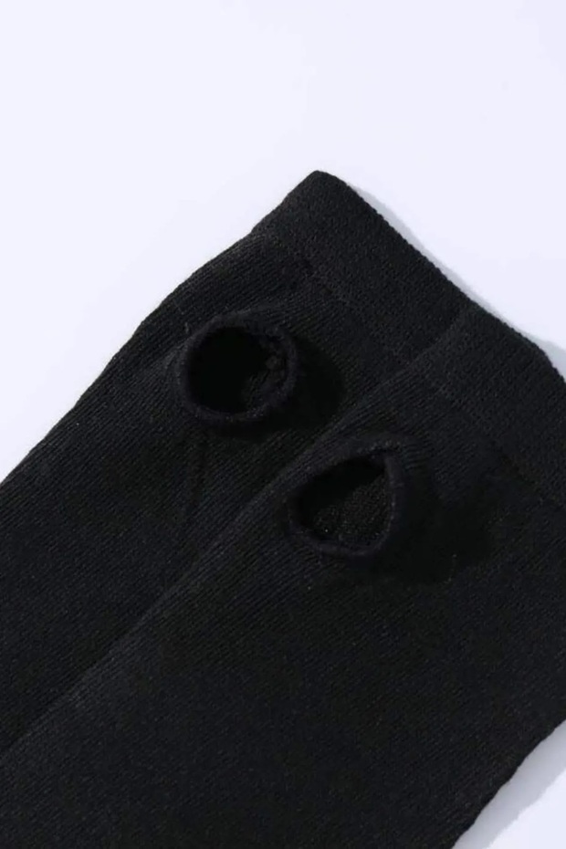 Düz Siyah Parmaksız Eldiven - 4