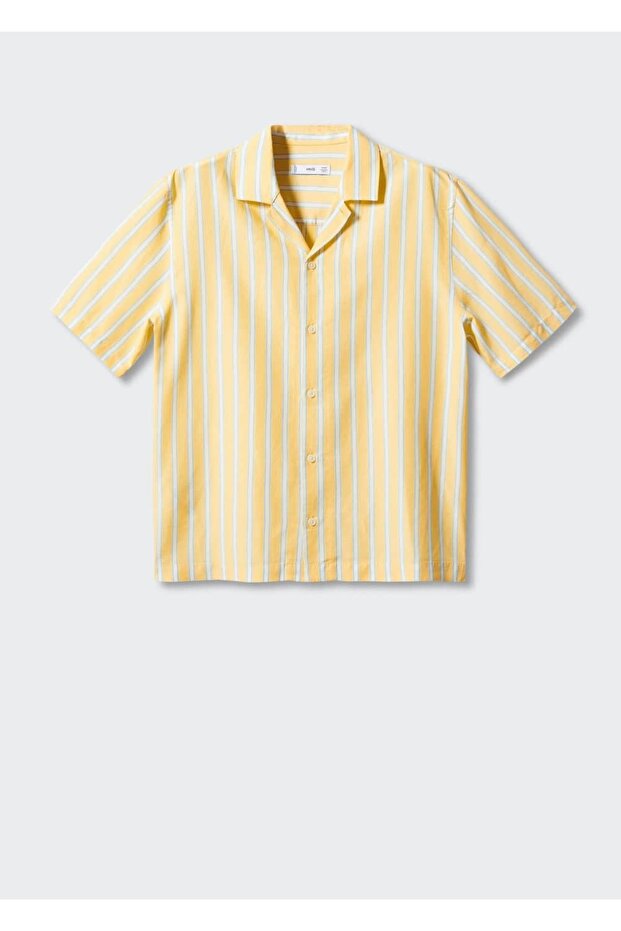 Gestreiftes Baumwoll-Leinenhemd - 3