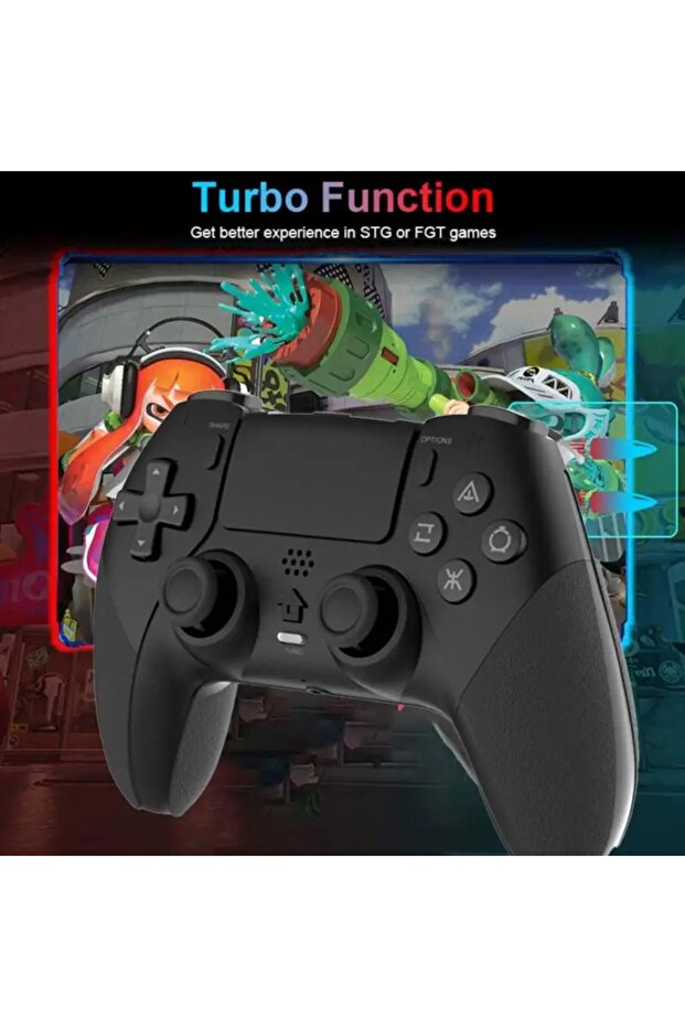 Bluetooth Titreşimli PS 4/PS 3/Windows PC/Telefon/Android iOS Joystick Kablosuz Oyun Kolu - 6