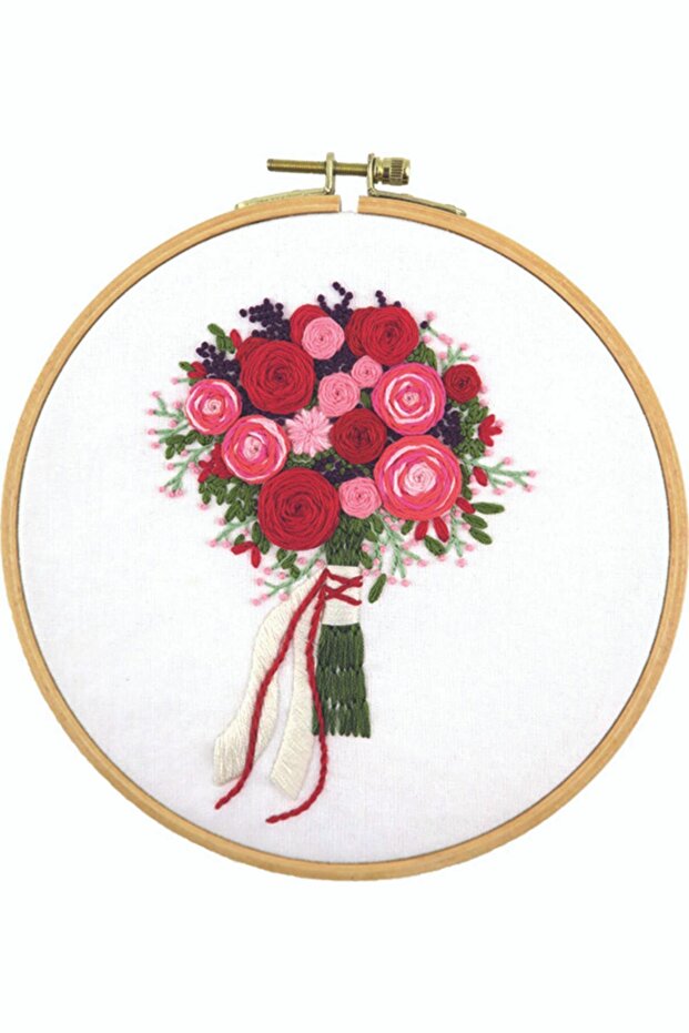Tapestry Etamine Embroidery Set with Hoop 20X20 cm 511155