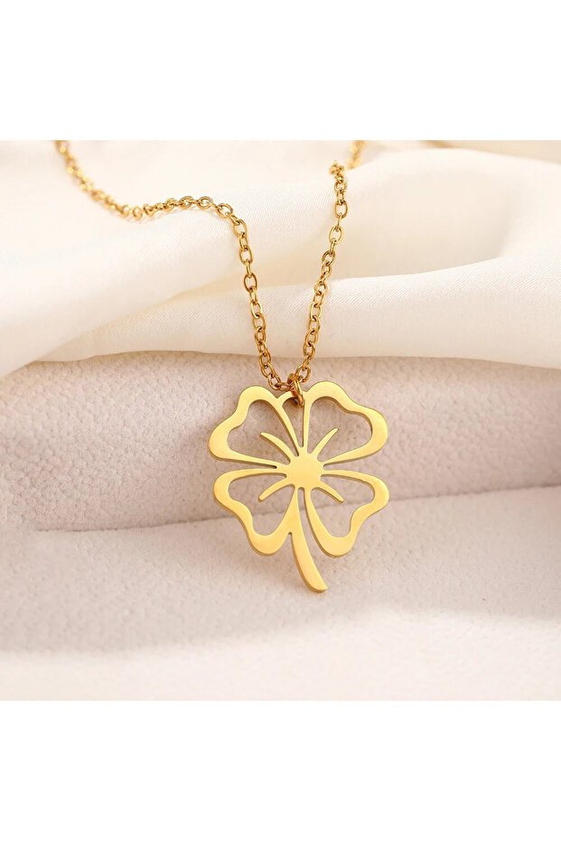 Gümüş Yonca Kolye - 1