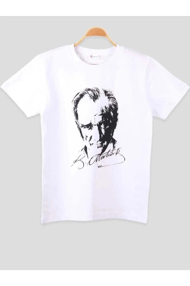 Unisex 9 October, 23 April, 19 May Ataturk Printed Short Sleeve 100% Cotton T-shirt