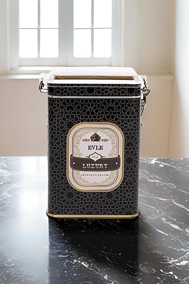 Er053-v2 حاوية تخزين معدنية مستطيلة منقوشة من Trellis مقاس 8x10 سم - 1