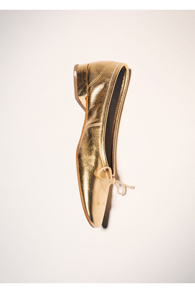 Bağ detaylı deri babet - 6