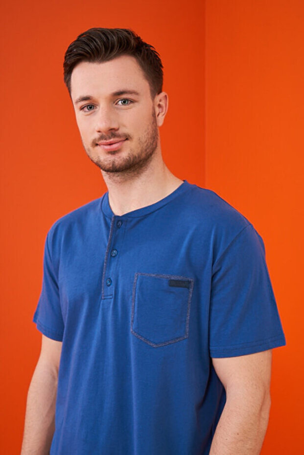 Erkek 3'lü Pijama Şort Takım - 5
