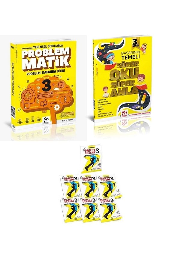 Eğitim Yayınları 3.sınıf Problemmatik + Süper Oku Süper Anla+turbo Paket Deneme Seti - 1