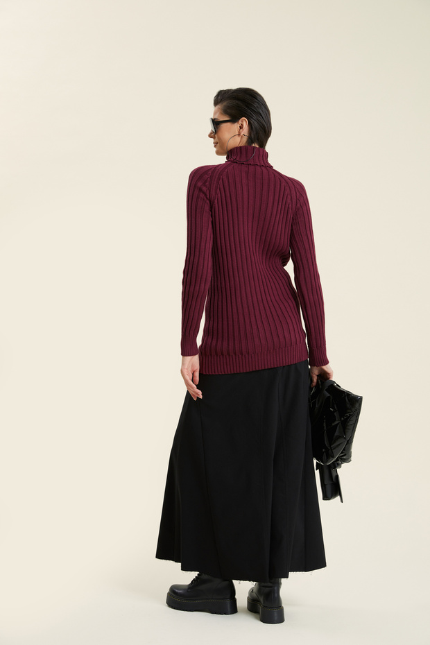 Boğazlı Triko Bluz - 2