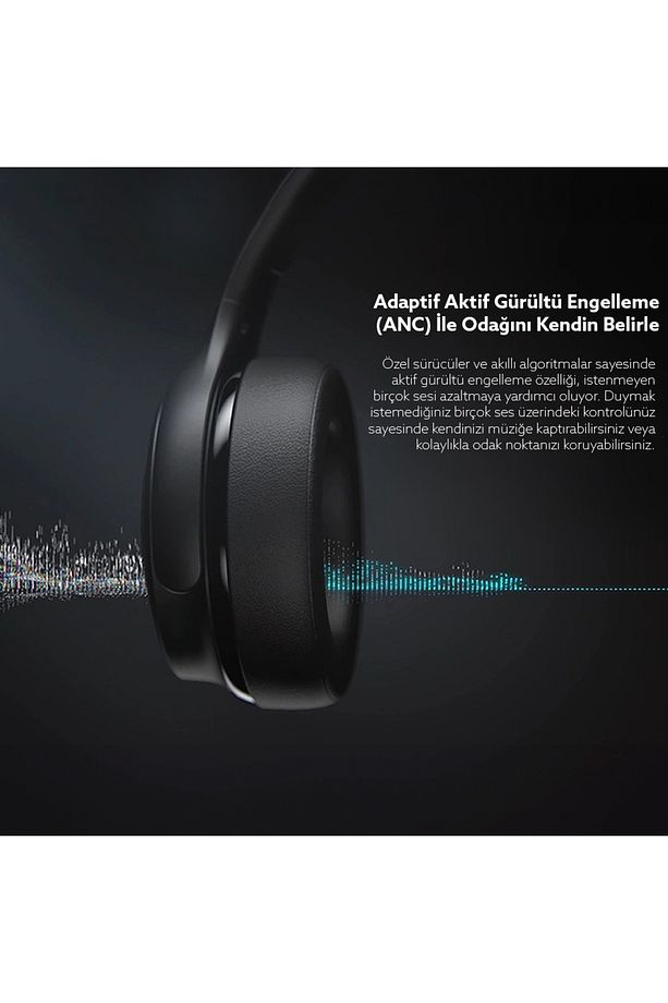 Sounparty Rs-600 ANC Mikrofonlu Bluetooth 5.3 Kulaküstü Kulaklık- ANC-ENC 20 Saat Kullanım - 5