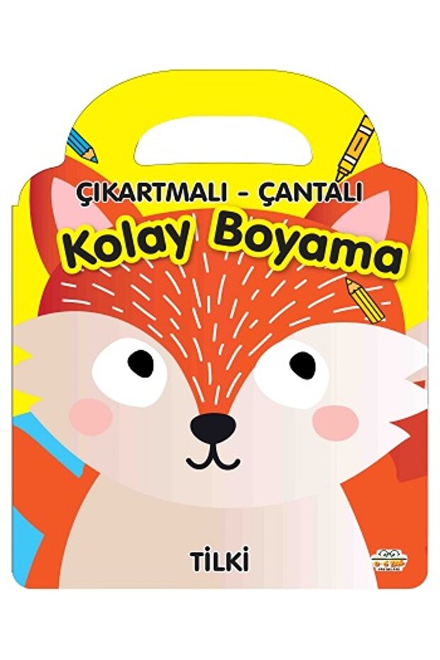 With Stickers - Easy Coloring with Bag - Fox Book - Barbaros Özcan - 0-6 Years Old Publications