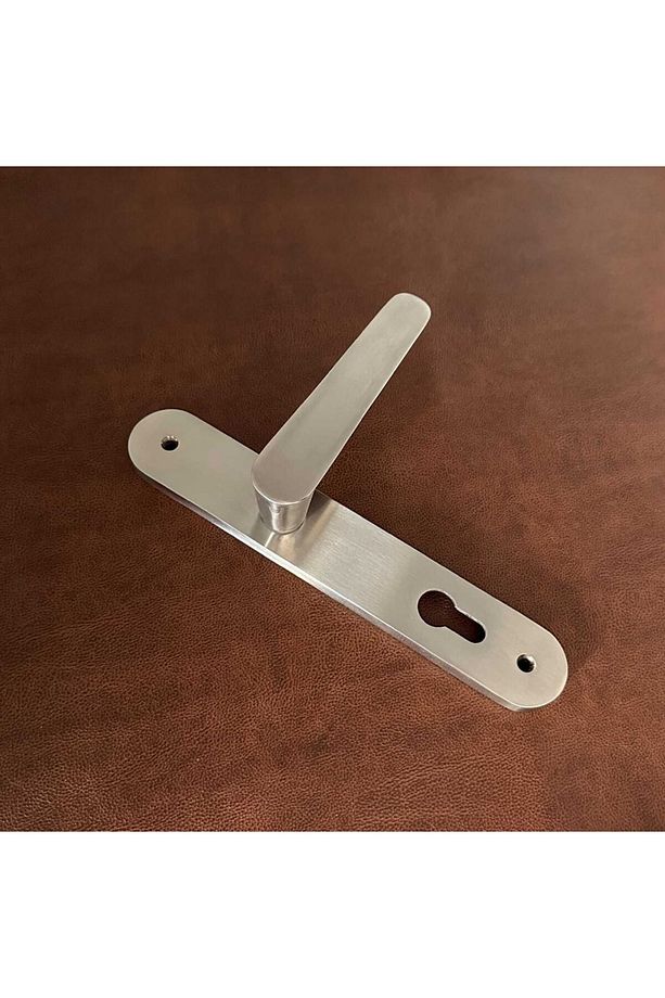 Zamak Aynalı Çelik Kapı Kolu Sağ Basar Tek Yön - 3