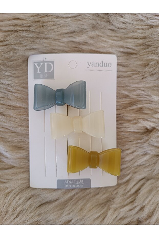 Bow Model Mixed Bright Color 3-Piece Clamp Buckle