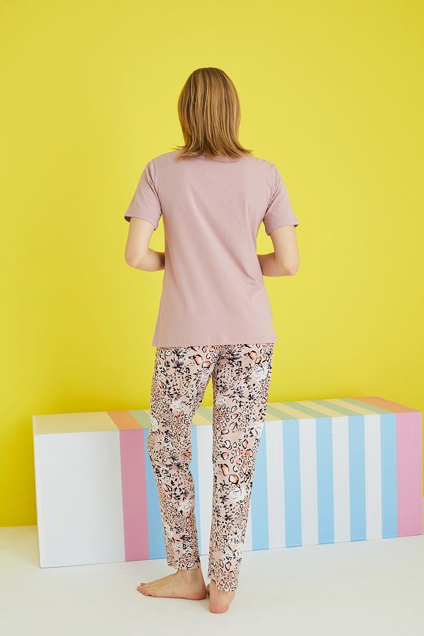 çok renkli Örme Pijama Takım - 3