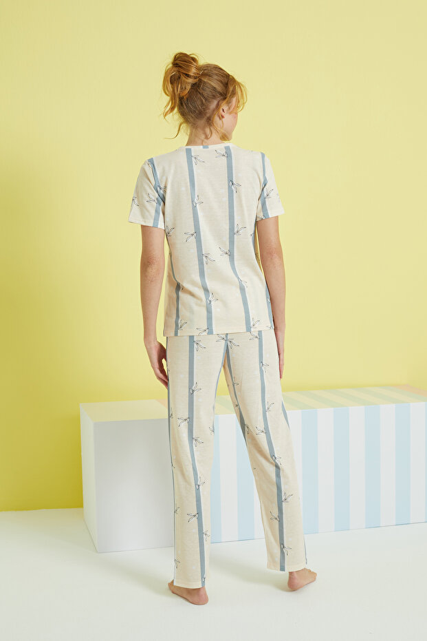 çok renkli Örme Pijama Takım - 3