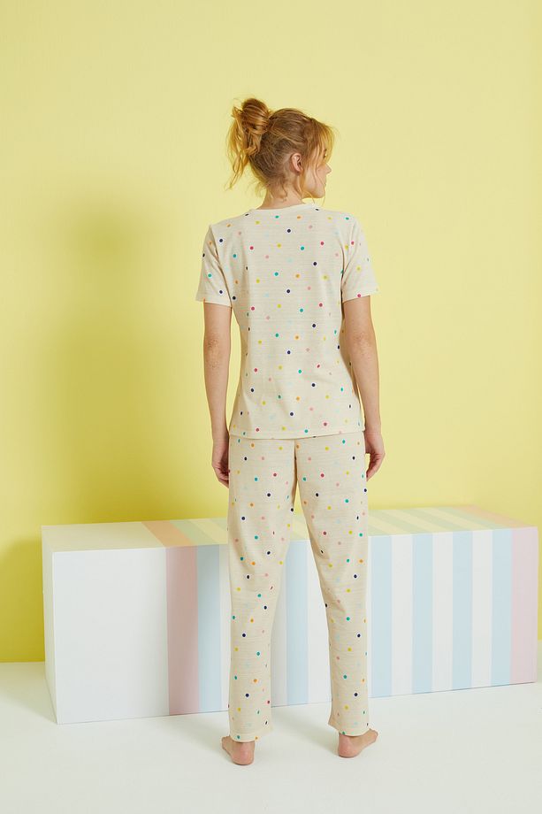 çok renkli Örme Pijama Takım - 3