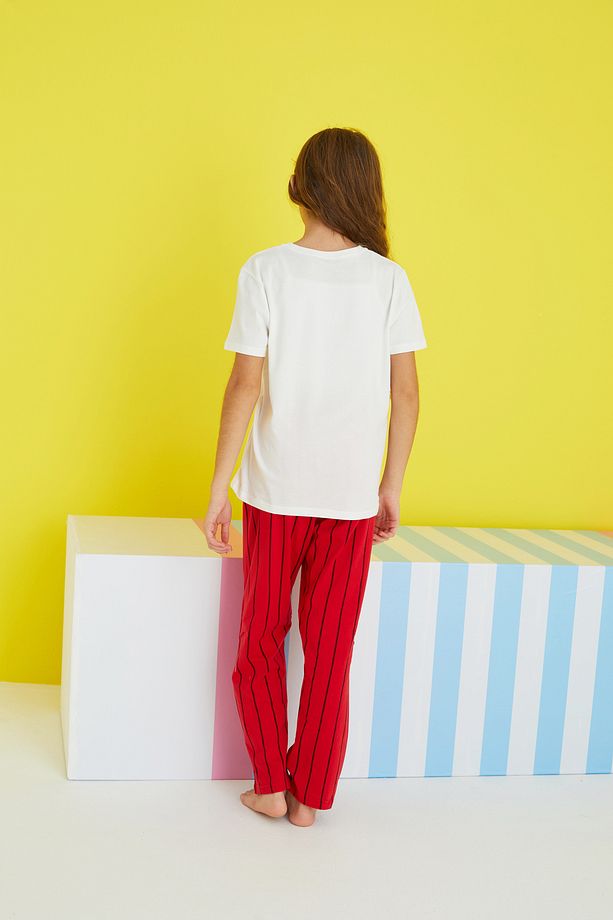 çok renkli Örme Pijama Takım - 5