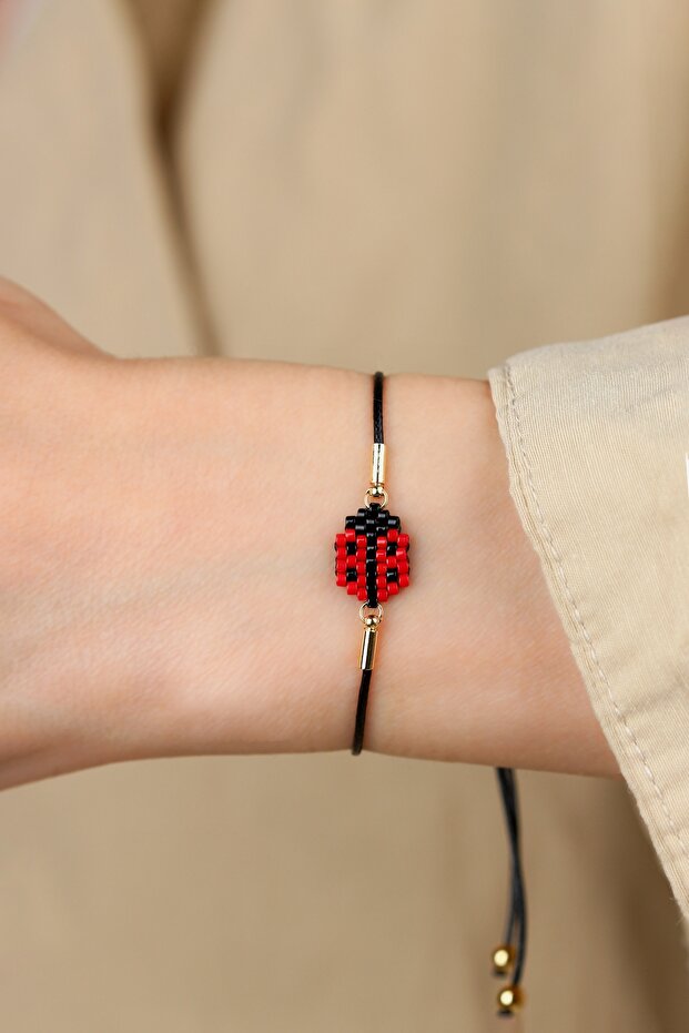 - Animal Figure Bracelet - Handmade - Ladybug