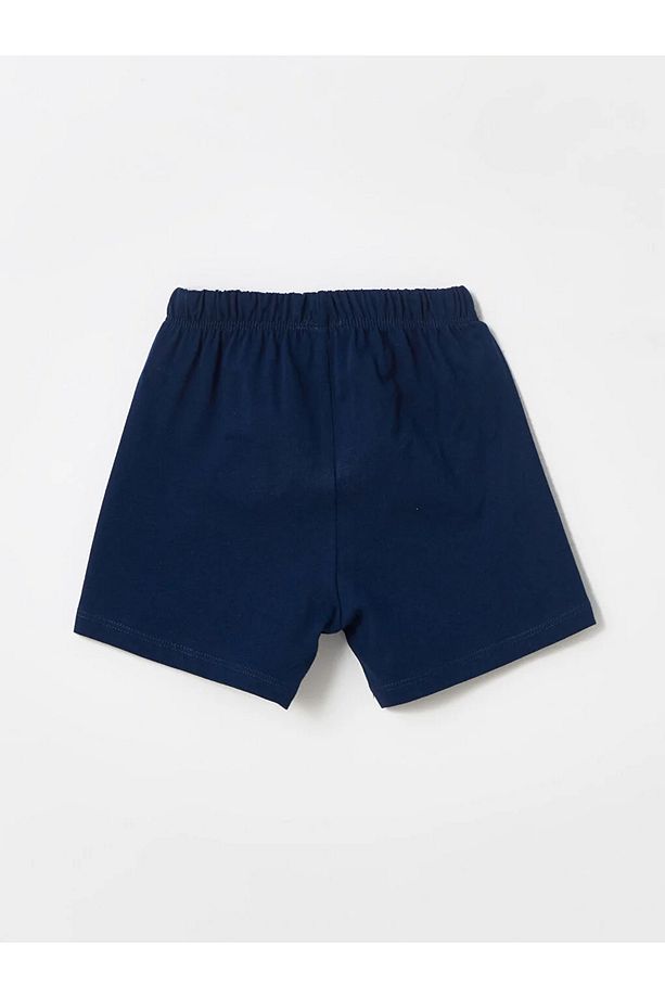 LCW baby Bisiklet Yaka Kısa Kollu Baskılı Erkek Bebek Şortlu Pijama Takımı - 7