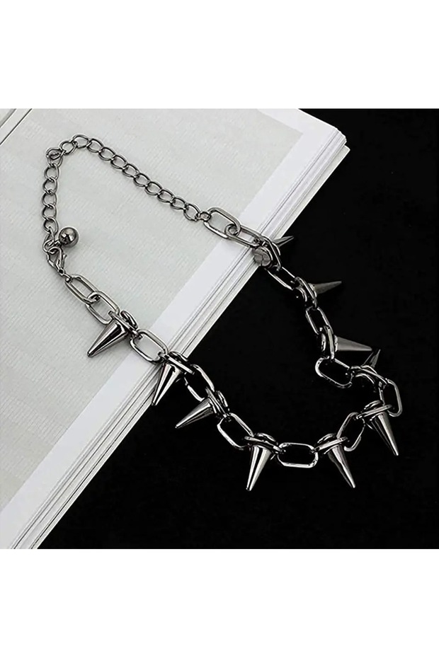 Çivili Gothic Punk Kolye - 4