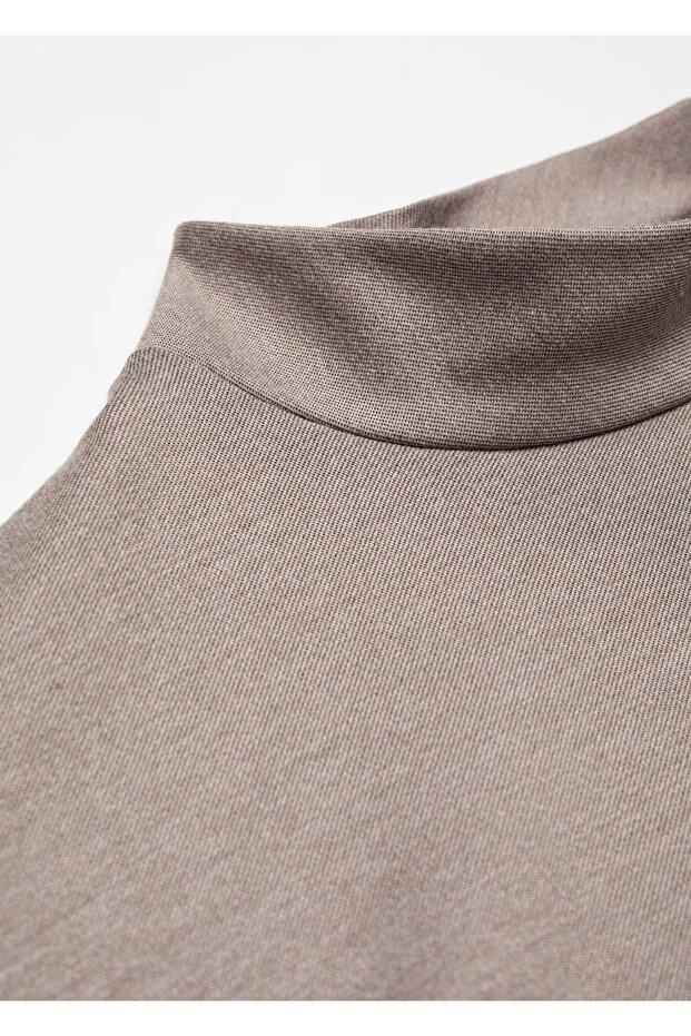 Boğazlı degaje yaka sweatshirt - 7