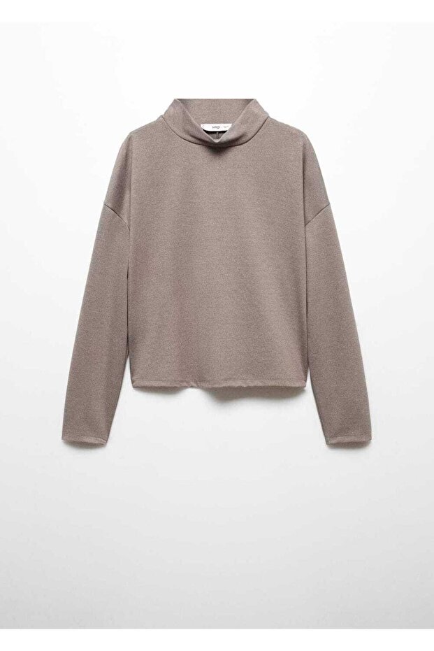 Boğazlı degaje yaka sweatshirt - 3