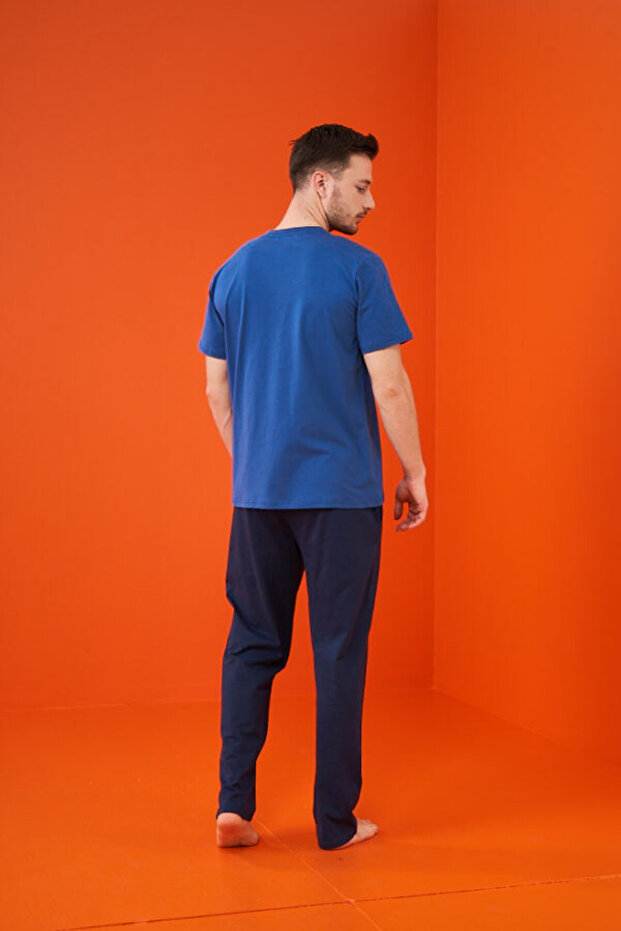 Erkek 3'lü Pijama Şort Takım - 4