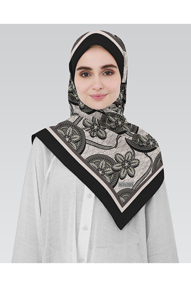 Desenli Pamuk Soft Eşarp