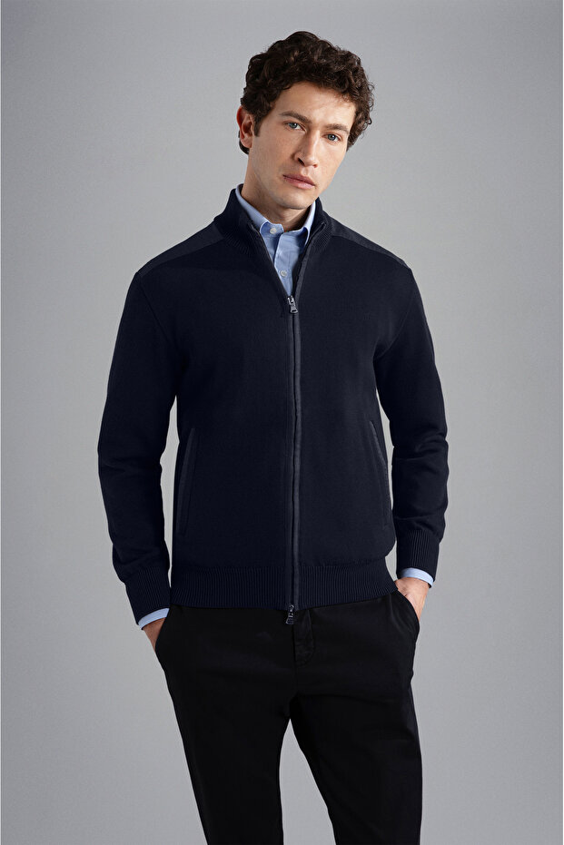 COTTON SWEATER WITH ZIP