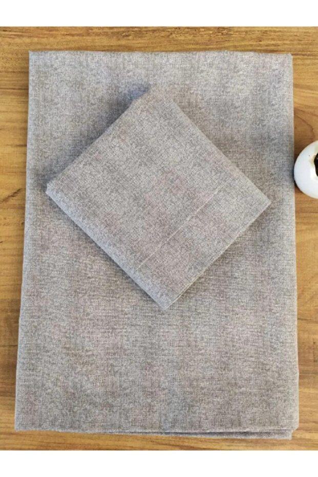 طقم ملاءة سرير مفرد رمادي - 1