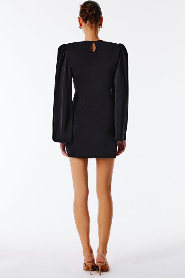 COSMOPOLITAN Mini Elbise (Siyah) - 4