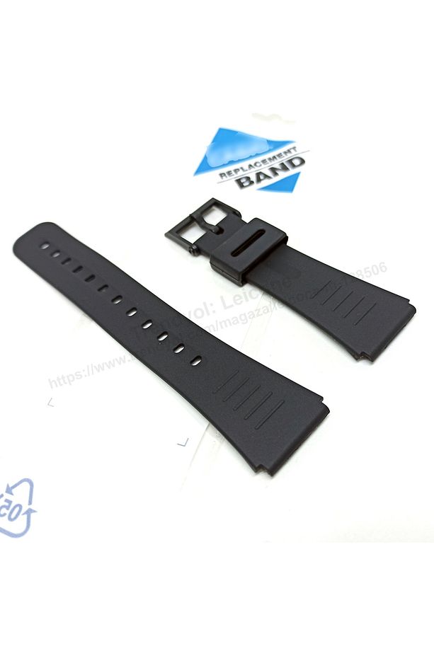 Casio CMD-40 , CMD-40B , CMD-40D , CMD-40E , CMD-50 uyumlu Siyah Kaucuk Saat Kordonu Kayışı - 1