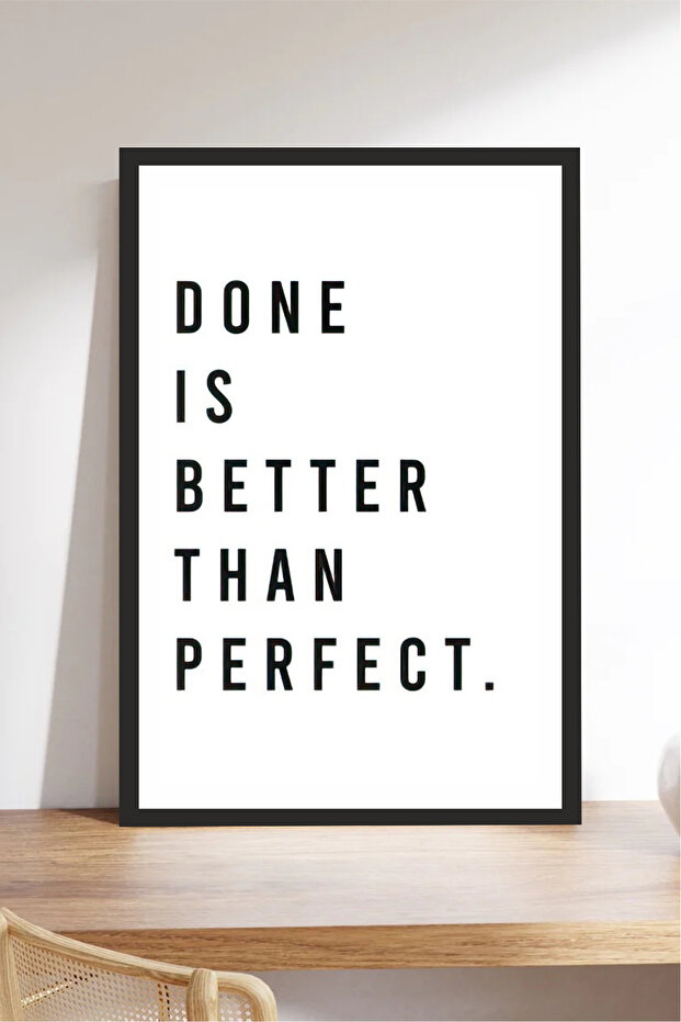 motto yazılı çerçeve görünümlü mdf tablo - 1