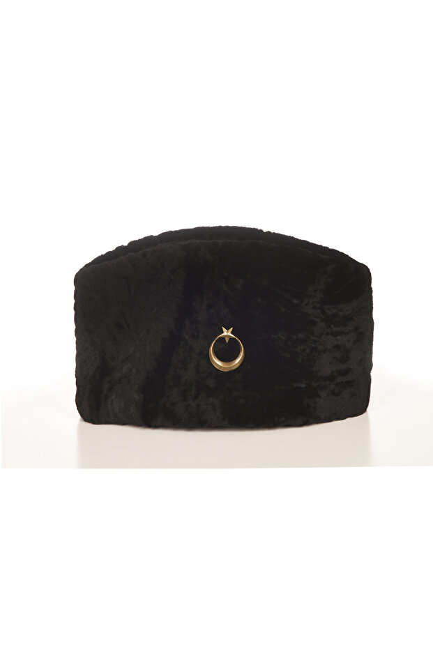 Genuine Leather Atatürk Kuva-i Millionship Hat with Moon and Star