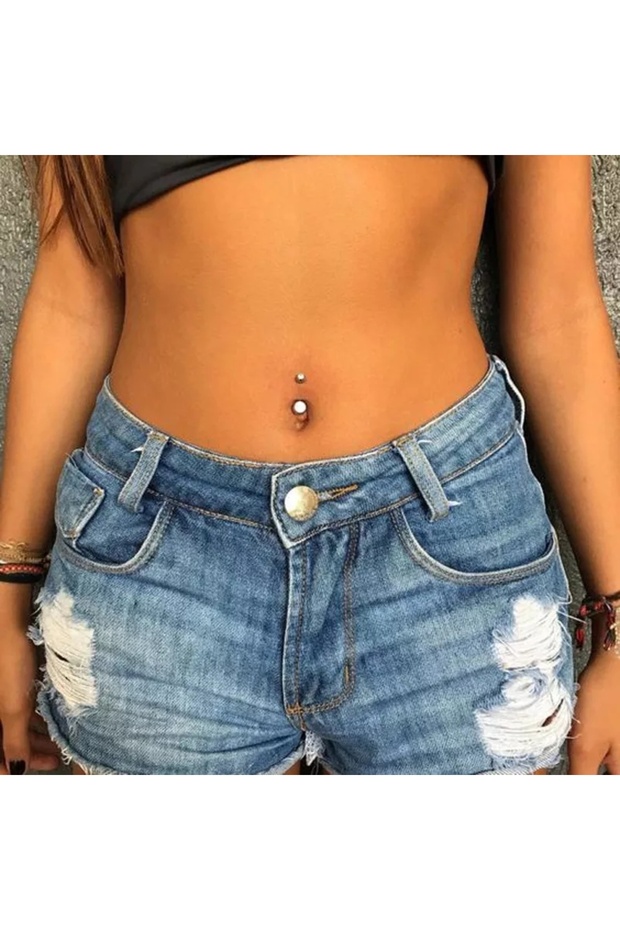 100% G23 Titanium First Piercing Navel Piercing - Bar Length 12 Mm - 1 Piece - 2