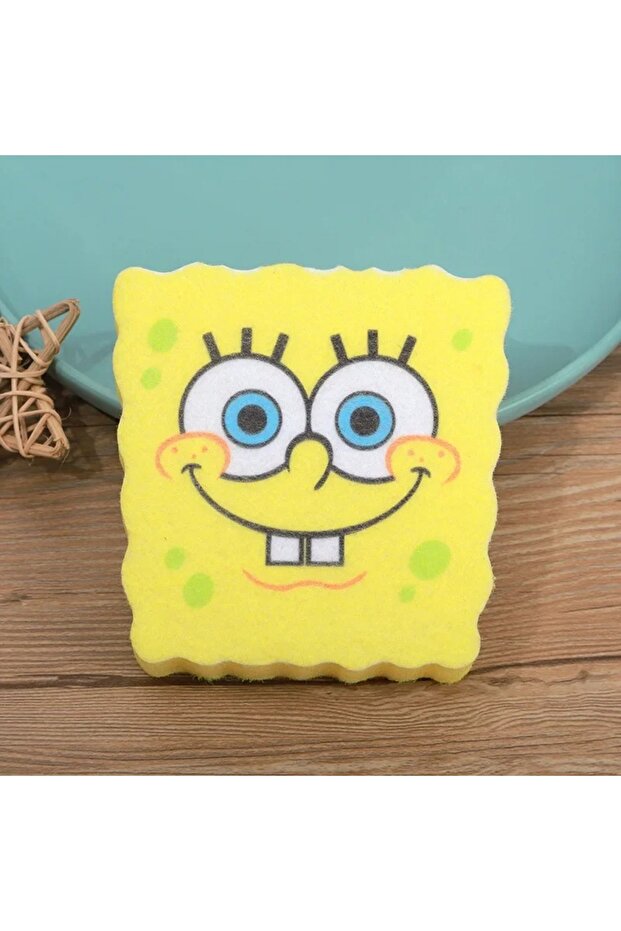 Sponge Bob Footed Sponge Holder and Sponge Sponge Bob Figured Dish Sponge Set - 3