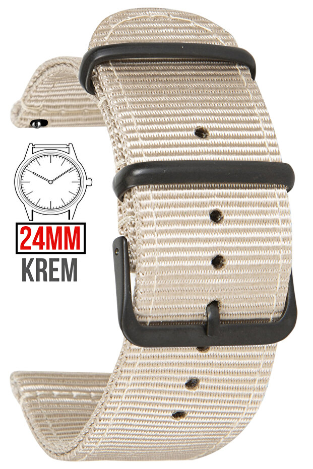 24mm Fossil-Welder-Casio-Seiko-Omega-Armani Watch Compatible Nato Textile Fabric Watch Band Ntcft24