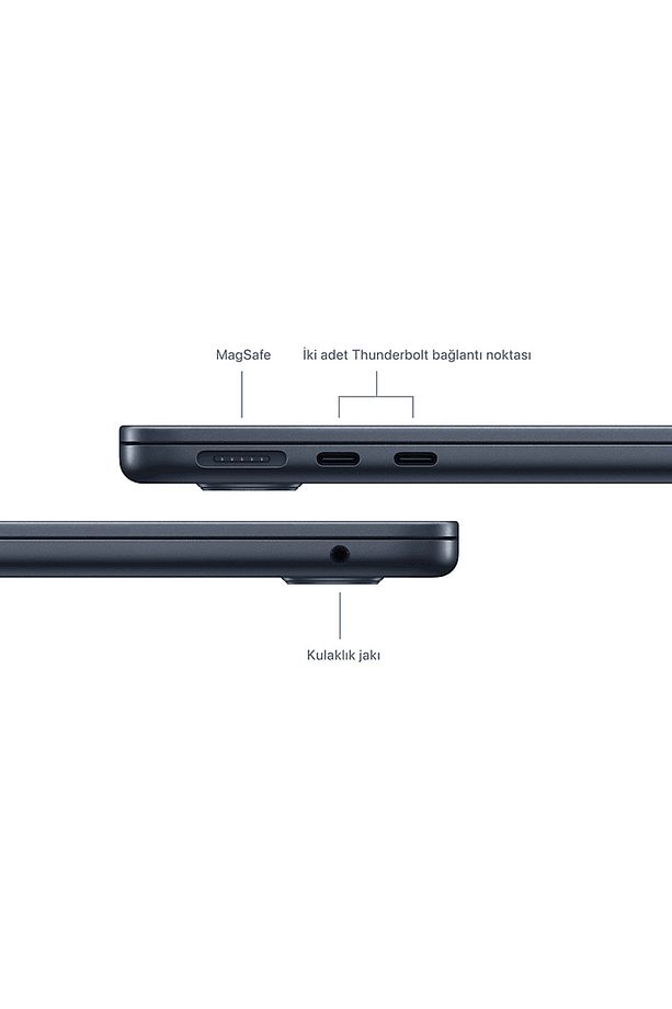 MRXW3TU/A/Macbook Air/M3/8/512/8/13 inç/Midnight - 7
