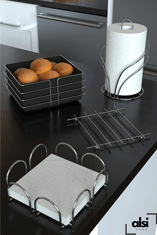Serving Presentation Set and Bread Bowl Set Towel Holder Roll Napkin Holder Horizontal Napkin Holder Trivets Bread Bowl