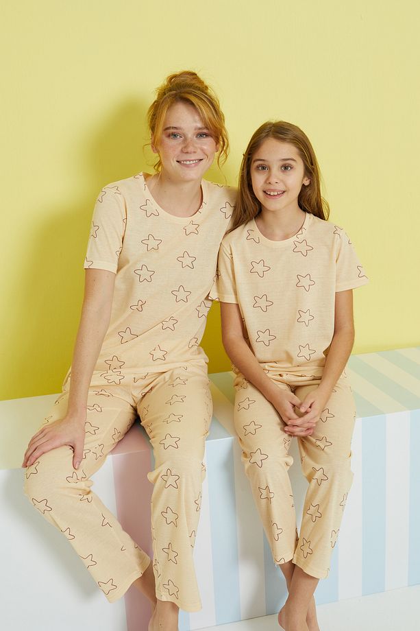 çok renkli Örme Pijama Takım - 1