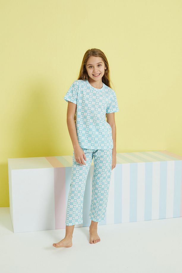 çok renkli Örme Pijama Takım - 4