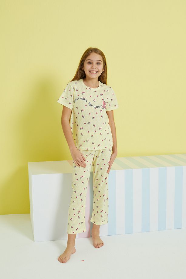 çok renkli Örme Pijama Takım - 4