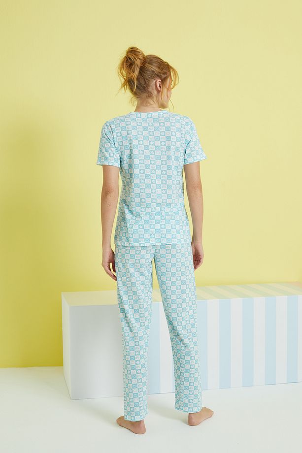 çok renkli Örme Pijama Takım - 3