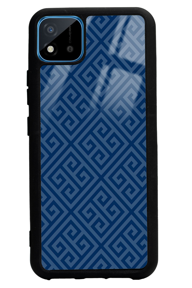 Glossy Phone Case with Oppo C11 Blue Motif Design