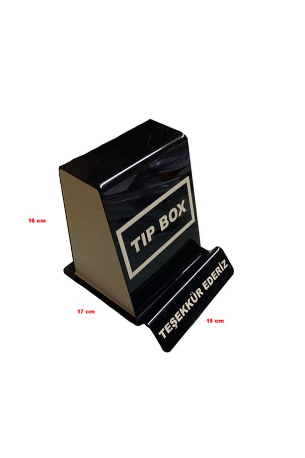 siyah bej tip box bahşiş kutusu - 1