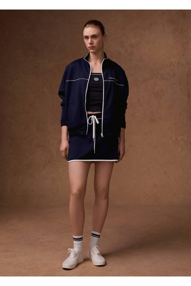 Kontrast detaylı mini etek - 5