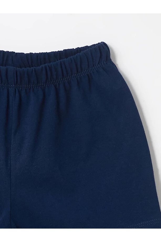 LCW baby Bisiklet Yaka Kısa Kollu Baskılı Erkek Bebek Şortlu Pijama Takımı - 6