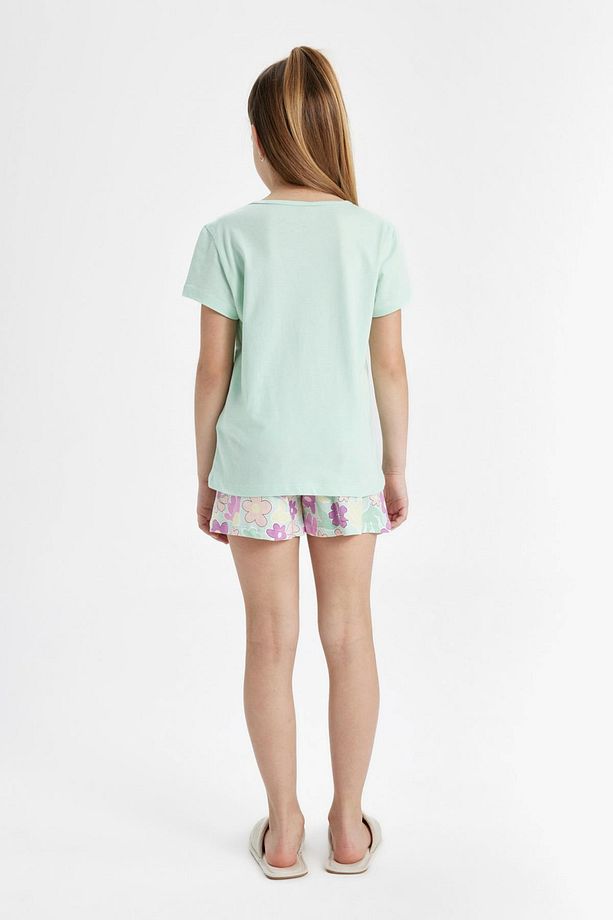 Kız Çocuk Pijama Takımı Baskılı Kısa Kollu Üst Şort C2840a824sm - 6