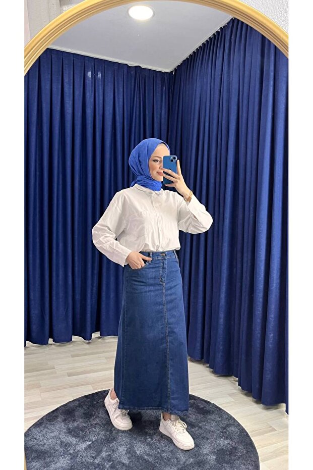 Fusta de blugi de damă - 2