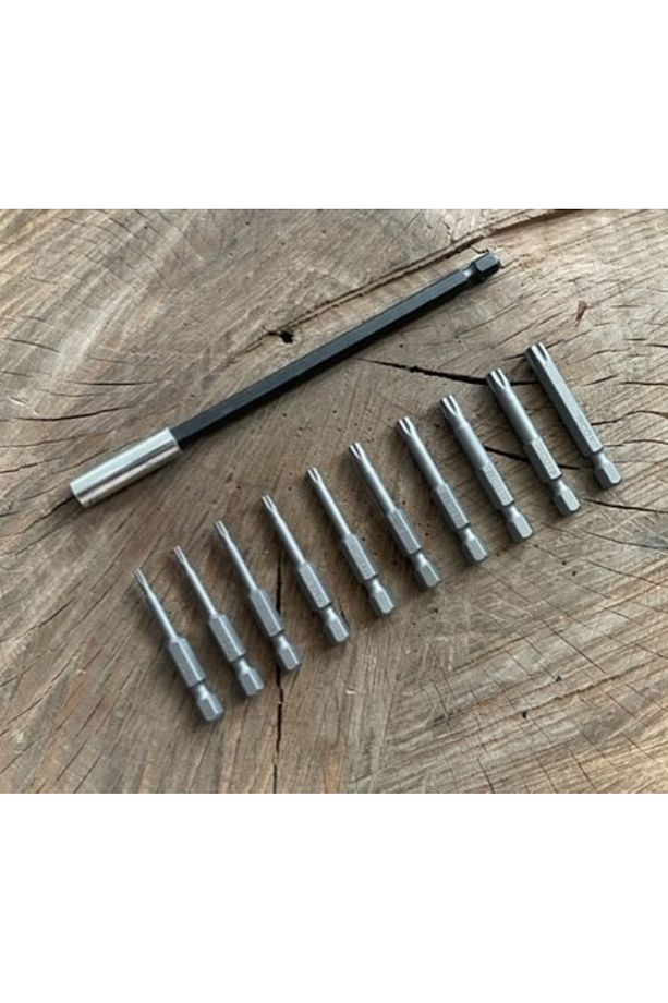 RİCO MIKNATISLI TORK UÇ SETİ 15CM BİTS UZATMA TORK UÇ TAKIMI T6 T40 11PCS - 1