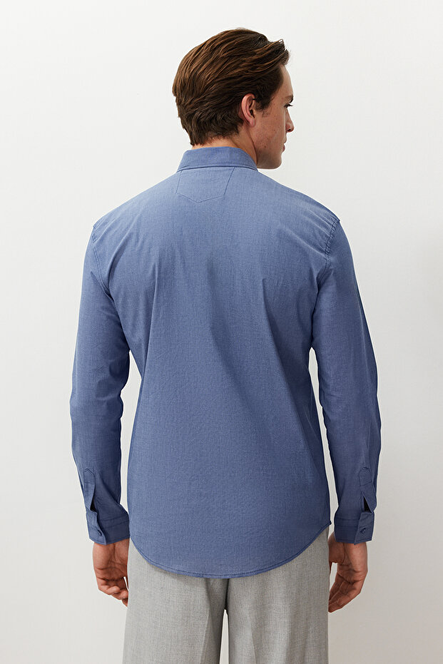 Mavi Slim Fit Yazlık Gömlek TMNSS24GO00067 - 6